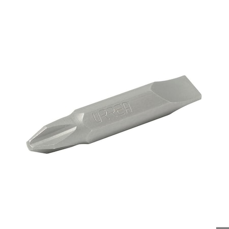 Urrea Urrea Interchangeable Double Screwdriver Bit, 1-1/2 Long, Phiilips Tip #2 & Slotted 8-10 30004